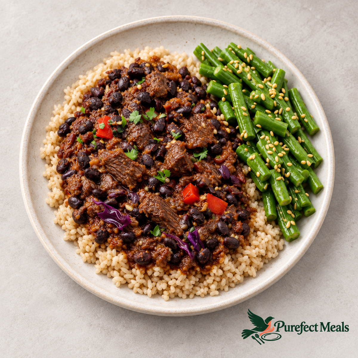 Chef Sean's Chinese Beef & Black Bean Stew + 2 Sides - Purefect Meals