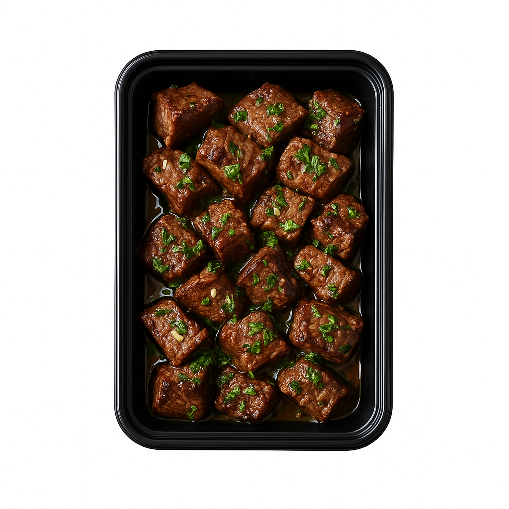Garlic Butter Steak Bites + 2 Sides - Purefect Meals