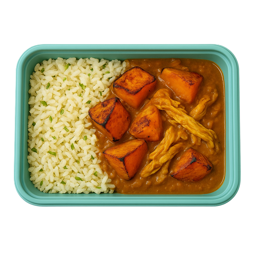 Diasporican Chicken Curry w/ Kabocha Squash - Purefect Meals