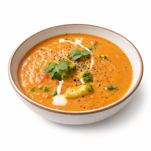 Chef Isaac's Creamy Tomato & Roasted Vegetable Bisque - Purefect Meals