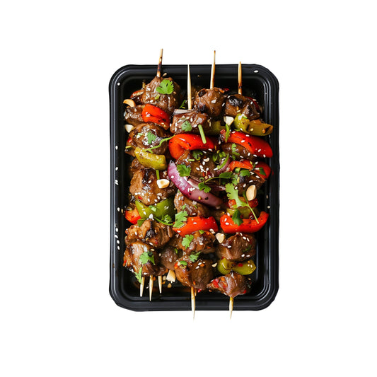 Asian Street Beef Skewered + 2 Sides